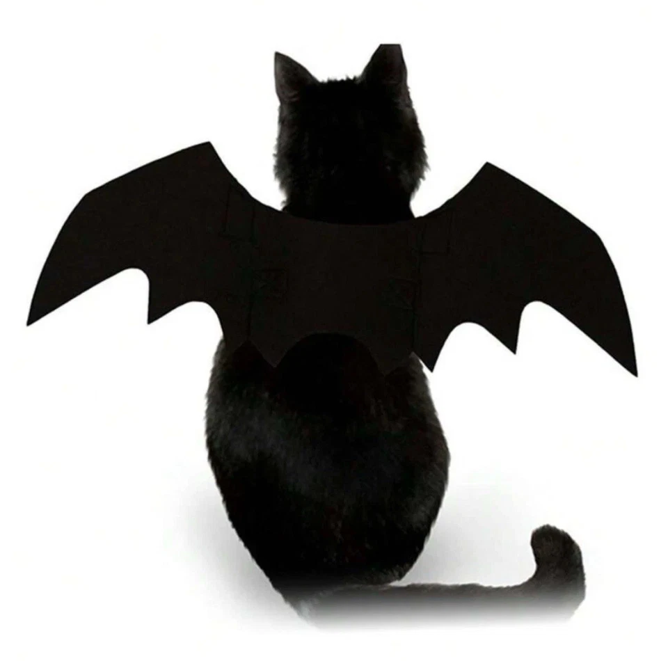 Cat Bat Wing Pets Halloween Costume Soft Polyester for Cat & Small Dog Halloween - Image 4 of 4