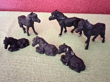 Pony`s DDR Tiere Plaho Konvolut 6 St. mit Jungtieren Bauernhof Ostalgie