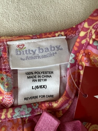 American Girl Pink Paisley Pajama 2 piece set large 6/6X New nwt matches doll - Picture 3 of 5