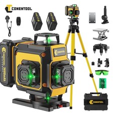 2 Battery Laser Level with Tripod 4x 360° Self Leveling Lazer Leveler Green Line