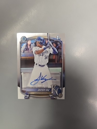 2025 Bowman - Chrome Prospect Autographs Javier Vaz #CPA-JVA (AU, RC) - Picture 10 of 10