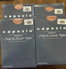 Vintage Capezio Hold And Stretch Tan Tights X-Large 4 Pair 