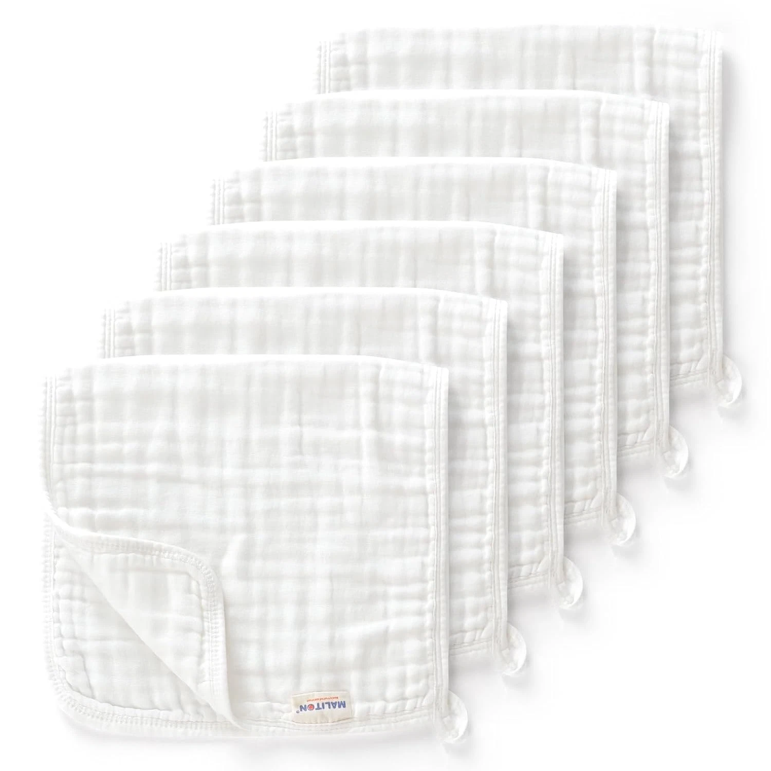Muslin Burp Cloths for Baby 6 Pack Large 20''X10'' 100% Cotton Burp Cloths Absor