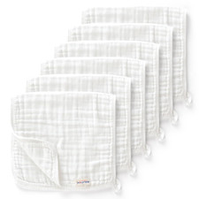 Muslin Burp Cloths for Baby 6 Pack Large 20''X10'' 100 Cotton Burp Cloths Absor