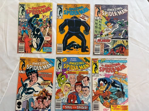 Amazing Spider-Man #270–275 Run Lot Marvel Newsstand FN Range Copper Age