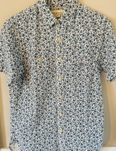 Denim & Supply Ralph Lauren 100% Cotton Floral Print Men’s S Short Sleeve Button