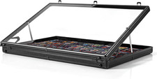 Portable Card Show Display Case 34"X22", Aluminum Trade Show Display Case with A