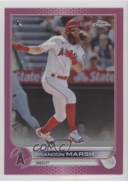 2022 Topps Chrome Pink Refractor Brandon Marsh #133 e9p