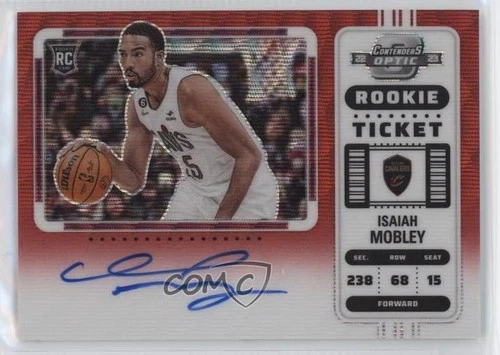 2022 Contenders Optic Variation Red Wave Prizm Isaiah Mobley #117 Rookie Auto RC