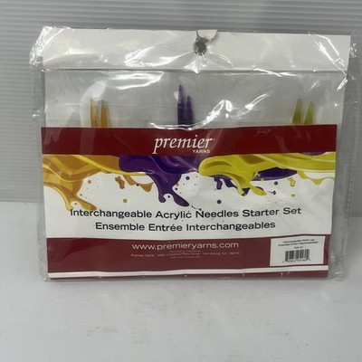 Premier Yarns Interchangeable Acrylic Needles Starter Set Knitting 6, 8, 10