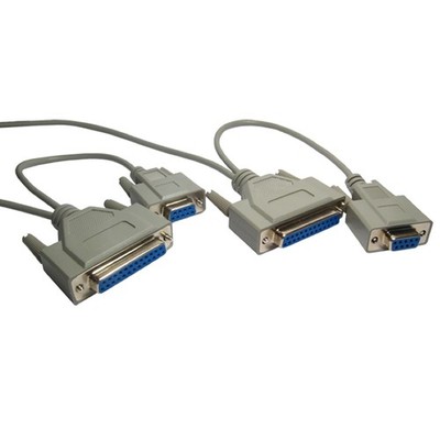 2.5m DB9 DB25 Serie Daten Transfer Null Modem Kabel