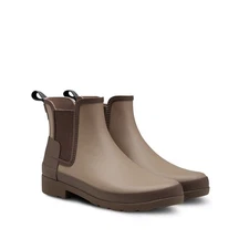 Hunter Refined Texture Block Chelsea Women's Boots, Kettle/Fjord, W7