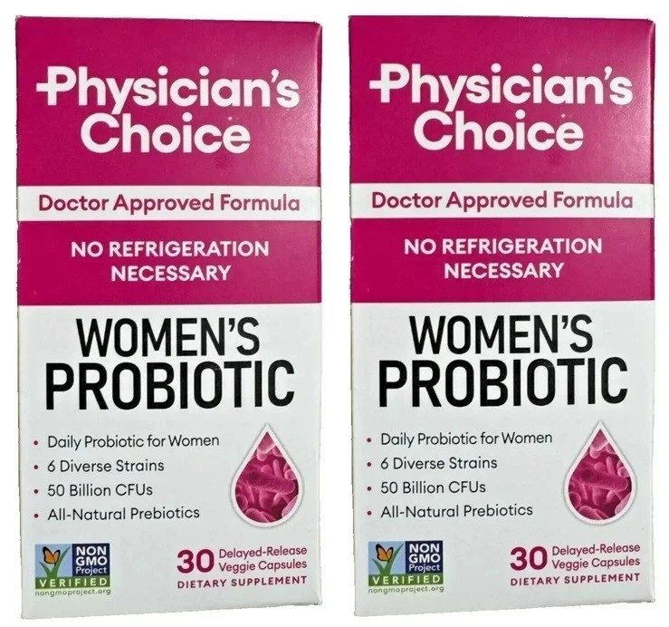 1-3pack Physician's Choice Women's Probiotic - 50 Billion CFU -Organic Prebiotic