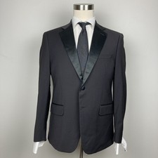 Calvin Klein Mens Classic fit Tuxedo Jacket Blazer 40 S Black Solid