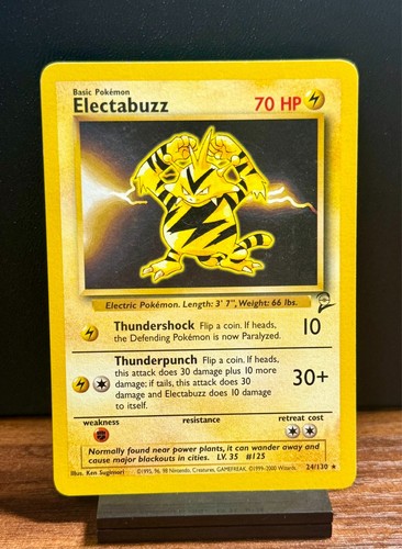Pokemon Electabuzz 24/130 Base Set 2 Rare Unlimited NM LP