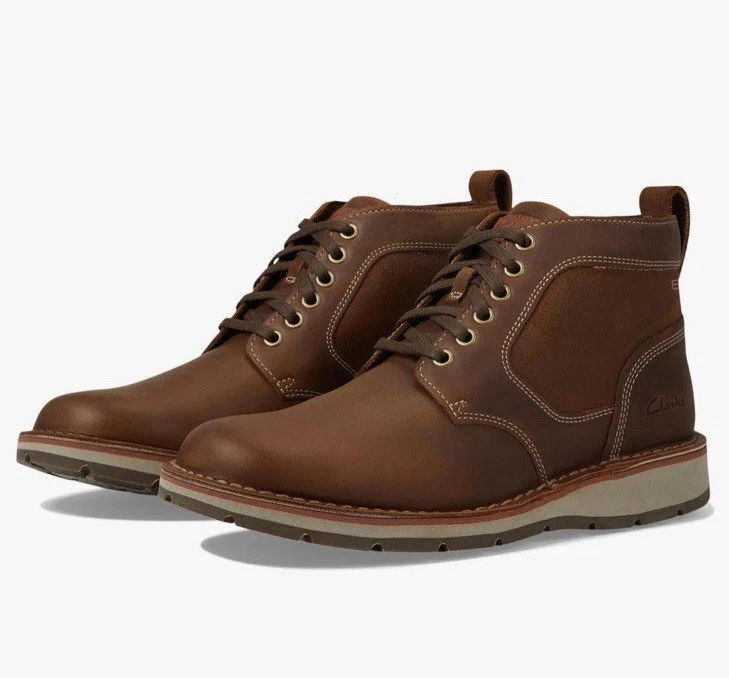 Stivali Oxford Clarks 10.5 Uomo Gravelle Top Marrone