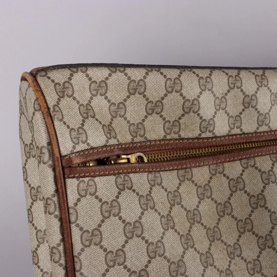 Vintage Gucci Boot Case Monogram Canvas Leather Collectable - Image 3 of 4