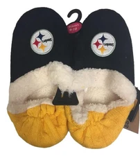 Pittsburgh Steelers Womens Team Color Knit  Moccasin Slippers