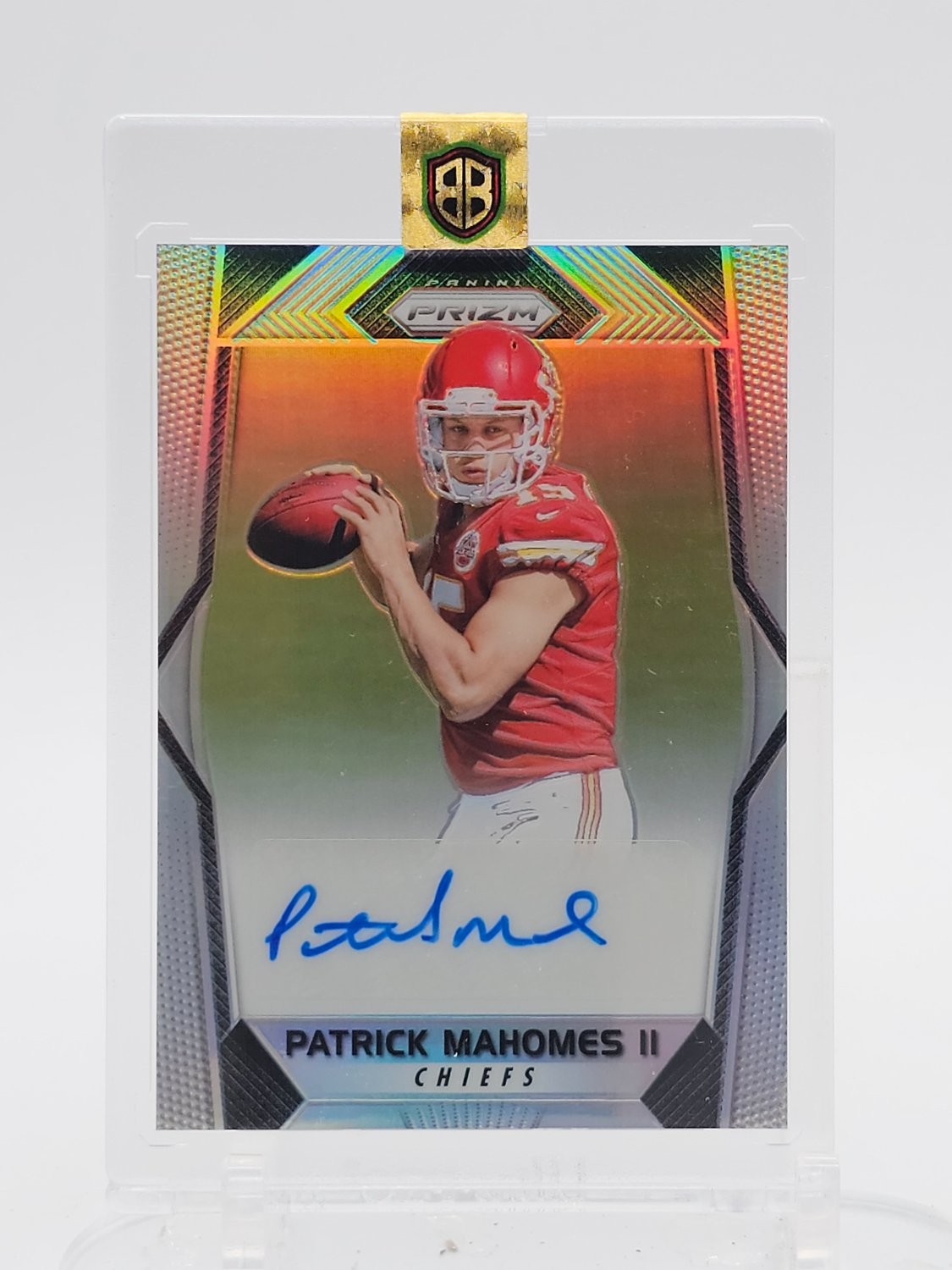 PATRICK MAHOMES II 2017 PRIZM ROOKIE AUTOGRAPHS SILVER ROOKIE RC AUTO Q8345 view 1