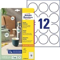 Avery Zweckform Etiketten, WiederablöSbar, Durchm.: 60 Mm 1 Bis 20 Stk