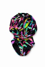 Trina Turk Women s One Piece Swimsuit Size S Long Sleeve Rash Guard Zip Front