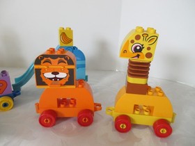LEGO Duplo LOT OF 2 SETS COMPLETE NUMBER TRAIN 10558, 1ST ANIMAL BRICK BOX TRAIN