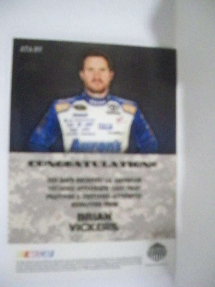Brian Vickers 2014 Press Pass American Thunder Autograph Holofoil - Image 2 of 2