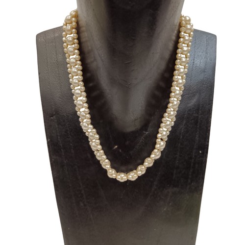 Double Strand Pearl Necklace Vintage Choker Costume Jewellery Preloved