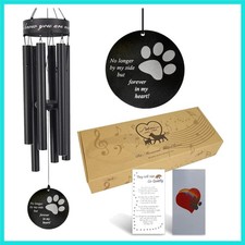Pet Memorial Wind Chime, 30 Inches Paw Print Pet Remembrance Gift to Honor an...