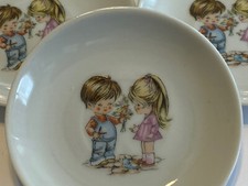 Vintage 1950s Grantcrest Child's Tea Set Play 3 Plates Dishes Japan Boy Girl