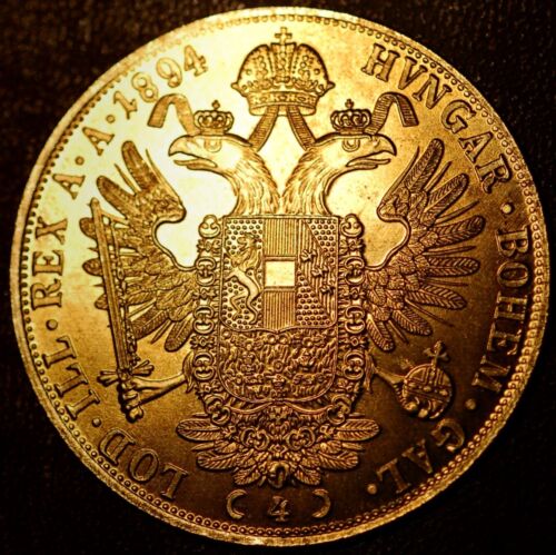 ÖSTERREICH Nachschlag 4 Dukat 1894 Franz Joseph I Gold gefüllt KM# 2276 (3065) - Bild 2 von 2