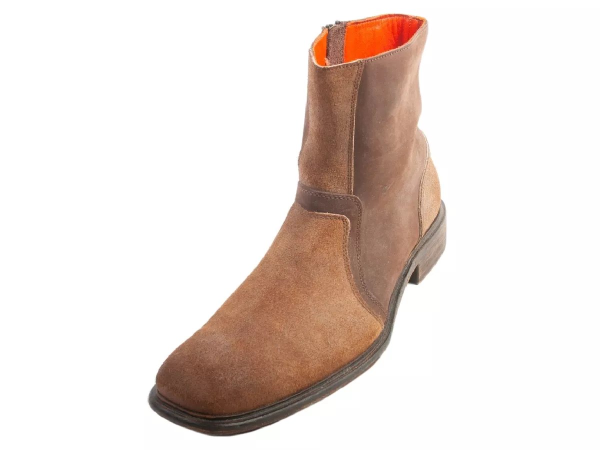 Mark Nason Brown Suede Side Zip Boots 25640 eBay