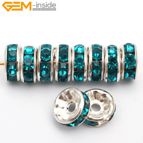 Rondelle Czech Crystal Rhinestone Spacer Loose Beads 100 Pcs For Jewelry Making - Picture 28 of 38