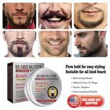 Beard Balm Moisturizes Conditions Men Mustache Wax Thicker Facial Hair Growth