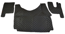 Black Eco Leather Floor Mats for Renault Gama T Tunnel 2013-2021 RightHD models