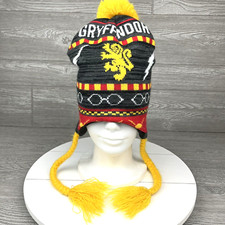Harry Potter Gryffindor Hat Beanie House Pom Pom Winter Ski Stocking Cap Tassels