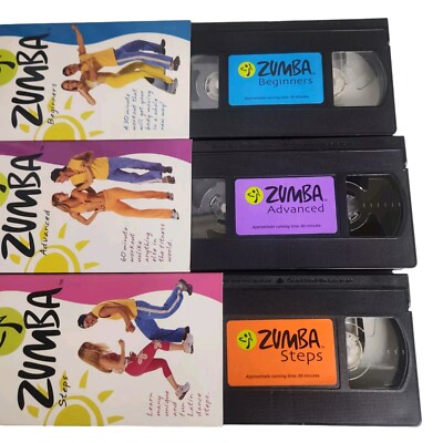 Zumba VHS Set of 3 Steps, Beginners, Advanced | eBay