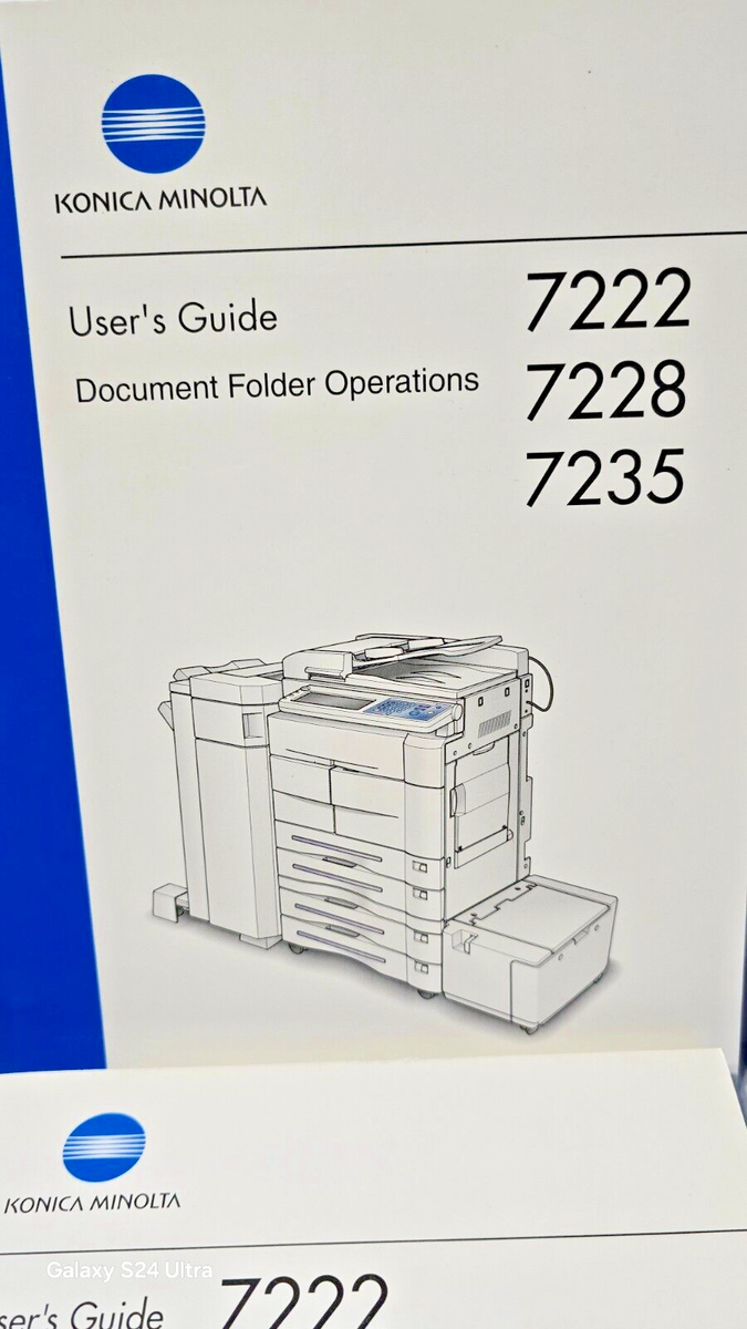 Set of 5 Konica Minolta 7222 7228 7235 User Guide Service Manual +