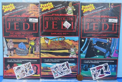 PRESTO MAGIX Lot of 3 vtg '83 Star Wars SAARLAC PIT DEATH STAR JABBA HUT THRONE