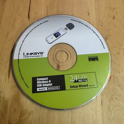 Linksys Compact Wireless-G USB Adapter WUSB54GC Installation CD Setup Wizard