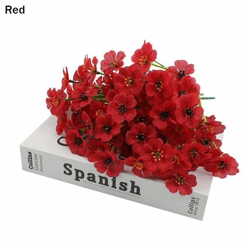 Artificial Flowers Plastic Fake Plants UV Resistant Home Garden Party Decoration - Bild 13 von 22