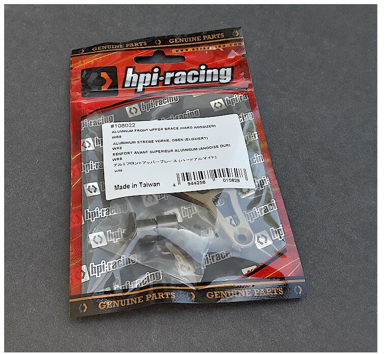 HPI Racing 108022 Aluminum Front Upper Brace Hard Anodized RTR