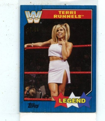 TERRI RUNNELS 2017 Topps Heritage WWE Blue Parallel Base Card #D /99 | eBay