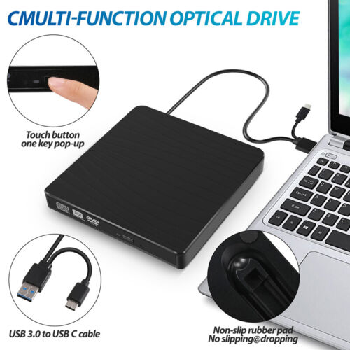 USB3.0 Portable External CD DVD Drive USB 3.0 Player Burner Writer For Laptop PC - 第 34/53 張圖片