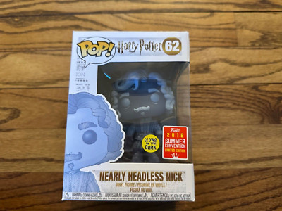 Funko Pop Harry Potter ''Nearly Headless Nick'' #62 Vinyl Figure NEW LE Glows