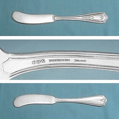 S ~ GEORGIAN ROSE ~ NO MONO REED & BARTON STERLING FLAT HANDLE BUTTER SPREADER