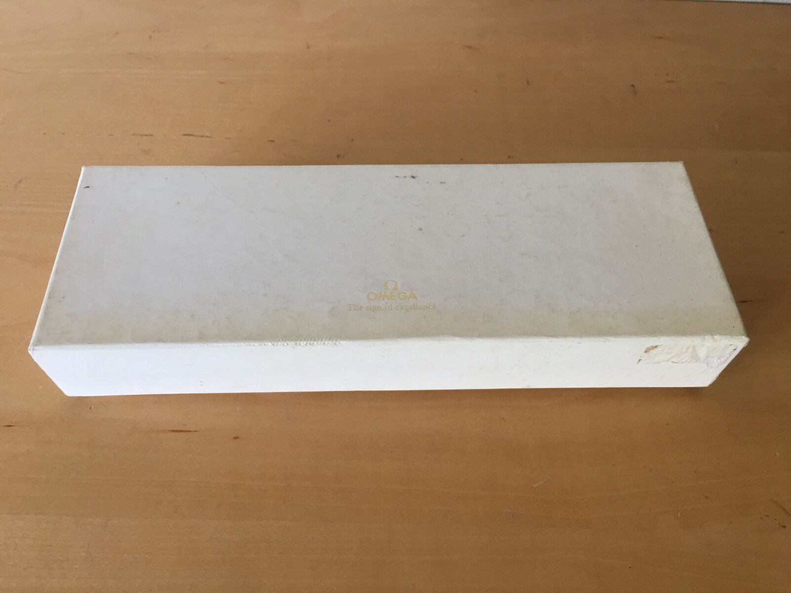 Image of Used - Cardboard Box Omega Schachtel Mit Cartron - 27 5 x 9 5 X 4 5 CM - White -