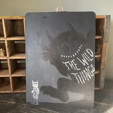 HANDPAINTED Where the Wild Things Are CLIP BOARD 9" X 13"