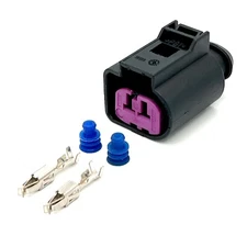 VW Audi 2-Pin Alternator Plug Connector Terminals & Seals Mk4/5/6 Jetta Golf