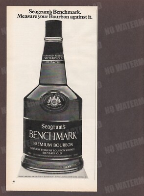 Seagram's Benchmark Bourbon Whiskey 1975 Trade Print Magazine Ad Alcohol ADVERT